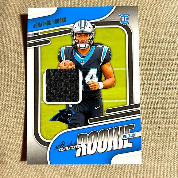 Jonathon Brooks Patch Rookie 2024 Panini Absolute Panthers NFL Football Card - Picture 1 of 2